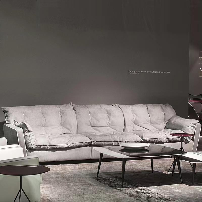 sorrento沙发索伦托沙发云朵沙发羽绒超软客厅磨砂布直排布艺沙发 - 图2