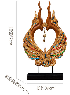 新品异丽泰国实木工艺品客厅玄关B东南亚风格软装饰品泰式木雕摆