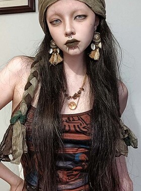 新品异域风个性手工编织辫子头巾女士时I尚百搭包头新款发带发箍
