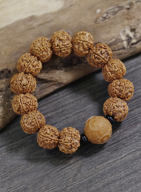 新品大金刚菩提子k手串男6六瓣雕刻风化钱币尼泊尔原籽正宗文玩配