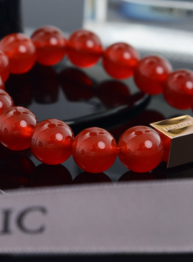 JANLOVIC/詹洛维克天然红玛瑙手链幸运本命年新年马年手串男女礼