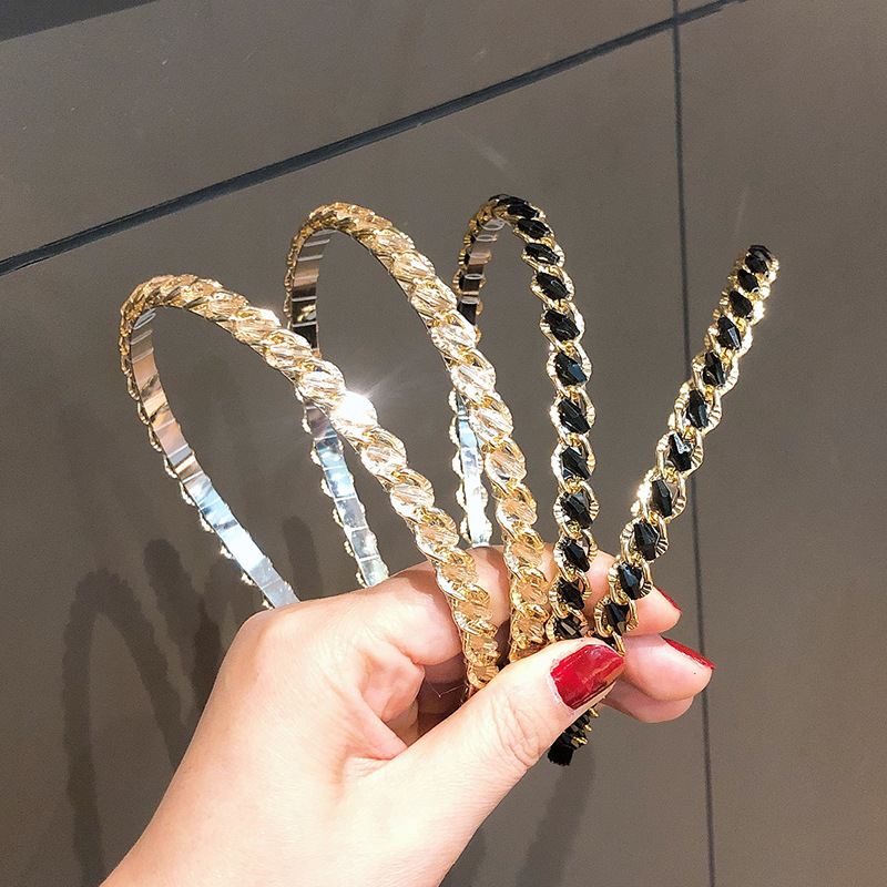 头箍女款压发带齿防滑发卡水钻头饰网红洗脸碎发发捆头发发箍发夹