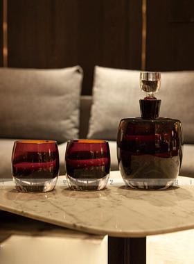 空合样板间轻奢玻璃红酒醒酒器酒杯威士忌酒壶香槟杯酒具套装摆件