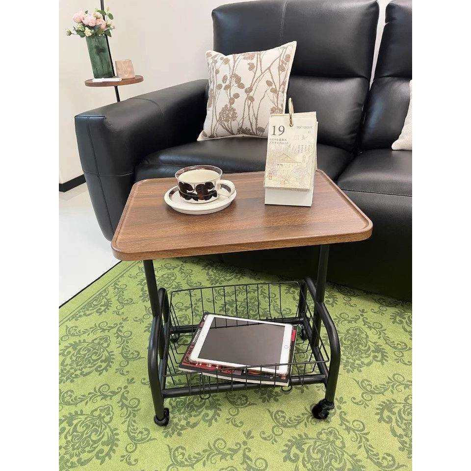 沙发边几可移动客厅小推车置物架带轮奶油风小茶几家用简易小桌子,淘宝优惠券,粉丝福利购,淘宝优惠卷