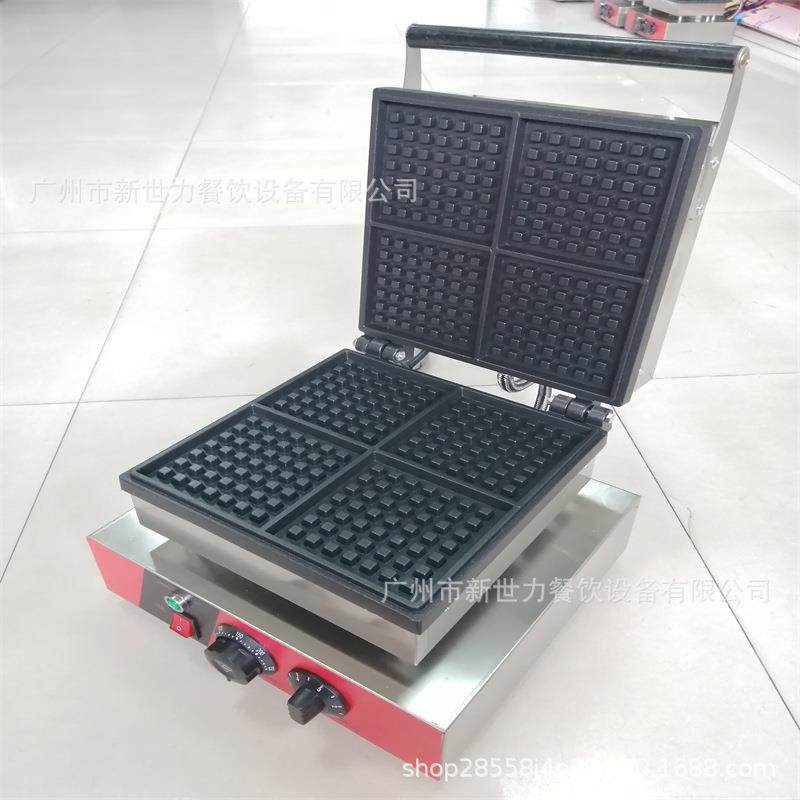 小格4片华夫饼机四片华夫炉格子饼双面加热不粘锅松饼机小吃设备,淘宝优惠券,粉丝福利购,淘宝优惠卷