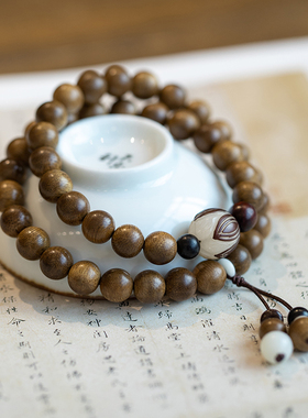 极速复古沉香手串女o森系学生手链情侣佛珠手串檀香手串天然中国