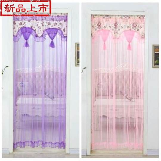 Fabric door n curtain anti-mosquito screen door curtain bedroom t lace encryption curtain partition simple door curtain living room summer decoration home
