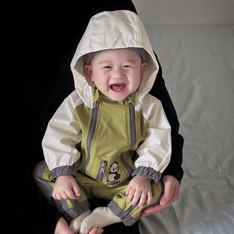 婴儿衣服秋装男女宝宝风衣外套连体衣连帽爬服Q保暖加绒棉服冲锋,淘宝优惠券,粉丝福利购,淘宝优惠卷