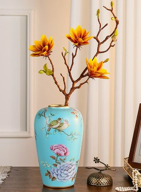 美式酒柜摆件客厅电视柜玄关家居软装饰品欧式高端陶瓷储物罐摆设