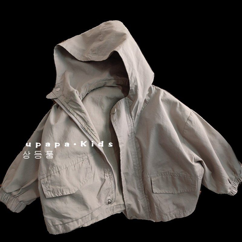 森系全棉风衣儿童透气冲锋衣男女宝宝春秋L季连帽工装外套洋派外,淘宝优惠券,粉丝福利购,淘宝优惠卷