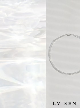 10A级白水晶项链女正品复古气质简约百搭叠带锁骨链女轻奢小众