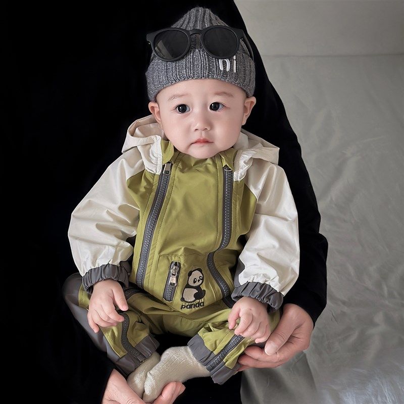婴儿衣服秋装男女宝宝风衣外套连体衣连帽爬服Q保暖加绒棉服冲锋,淘宝优惠券,粉丝福利购,淘宝优惠卷
