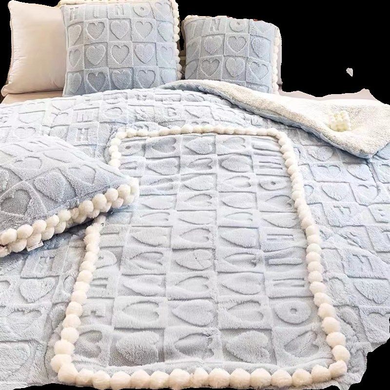 塔芙绒球花边抱枕被子两用枕头冬天加厚午睡毯2Q023新款可折叠靠,淘宝优惠券,粉丝福利购,淘宝优惠卷