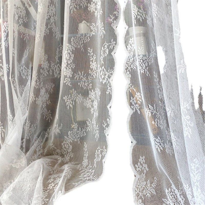 美式北欧法式蕾丝窗纱经u编提花阳台纱帘门帘玫瑰花园窗纱成品,淘宝优惠券,粉丝福利购,淘宝优惠卷