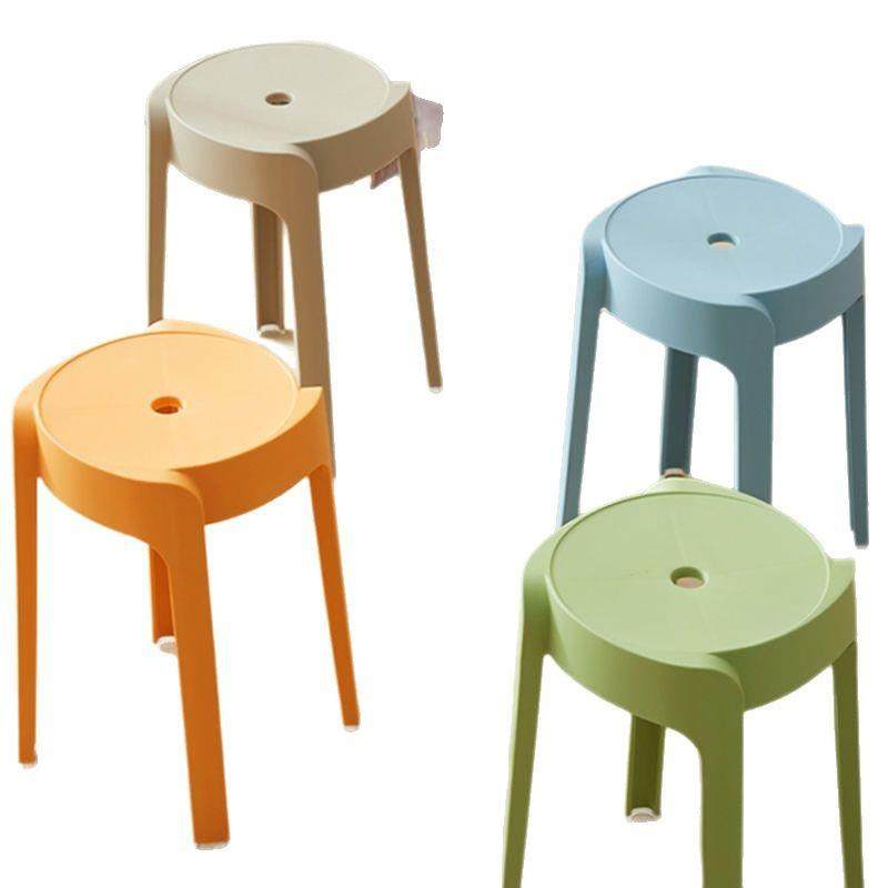 家用加厚客厅可摞叠收纳凳凳子简约现代圆凳创意餐桌塑料高凳板凳,淘宝优惠券,粉丝福利购,淘宝优惠卷