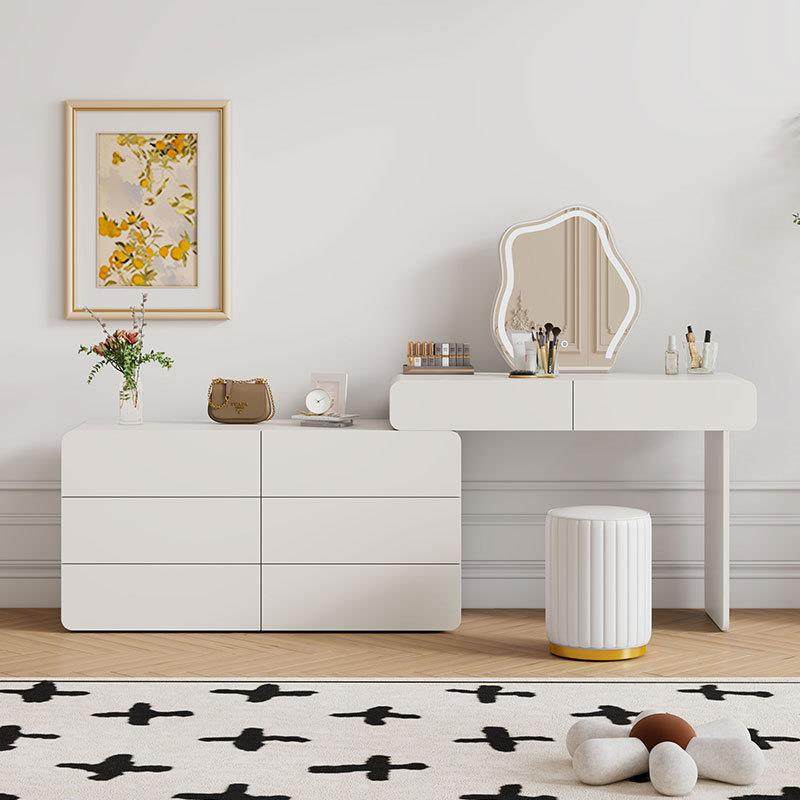 奶油风梳妆台黑色化妆台斗柜一体梳妆台化妆镜卧室梳妆台梳妆凳子,淘宝优惠券,粉丝福利购,淘宝优惠卷