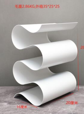 现代简约S形金属红酒架 样板间酒柜书房客厅餐厅桌面装饰摆件