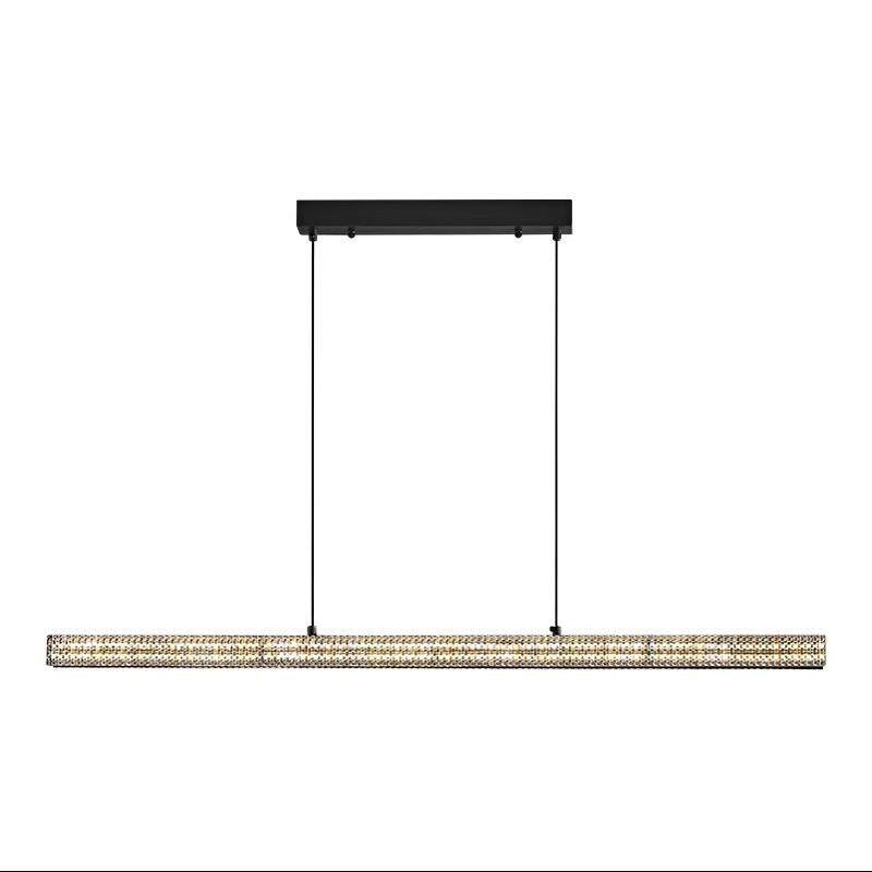 意式极简餐厅吊灯现代简约北欧高端全铜吧台黑色长条设计感一字灯,淘宝优惠券,粉丝福利购,淘宝优惠卷