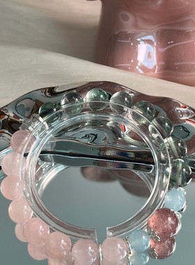 十二星座双鱼座绿萤石粉水晶草莓晶海蓝宝手串手链闺蜜女友饰品