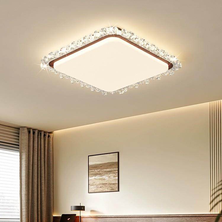 客厅吸顶灯简约木纹中古奶油风仿水晶轻奢高级感全屋灯具套餐组合,淘宝优惠券,粉丝福利购,淘宝优惠卷