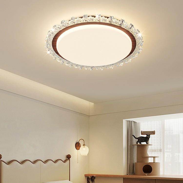 客厅吸顶灯简约木纹中古奶油风仿水晶轻奢高级感全屋灯具套餐组合,淘宝优惠券,粉丝福利购,淘宝优惠卷