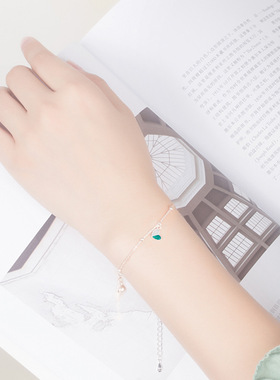 极速日韩风甜美冰激凌爱心手錬个性百搭简约心形铃铛手.环女学生