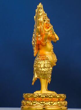 极速大鹏金翅鸟佛像摆件全鎏金学院D同款密宗供奉护法佛像汽车车