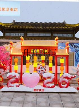 年马雕塑玻璃g钢户外春节卡通马年吉祥物商场景小区美陈装饰摆件,