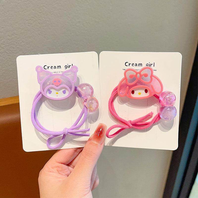 卡通库洛米头绳儿童发圈编织女童橡皮筋扎丸子头小女孩头饰不伤发,淘宝优惠券,粉丝福利购,淘宝优惠卷