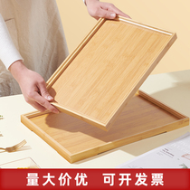 Bamboo Wood Trays Tea Tray Day Style Home Water Cup Tray Rectangular Wooden Candy Tray Hotel Restaurant Tea Set Barbecue Tray