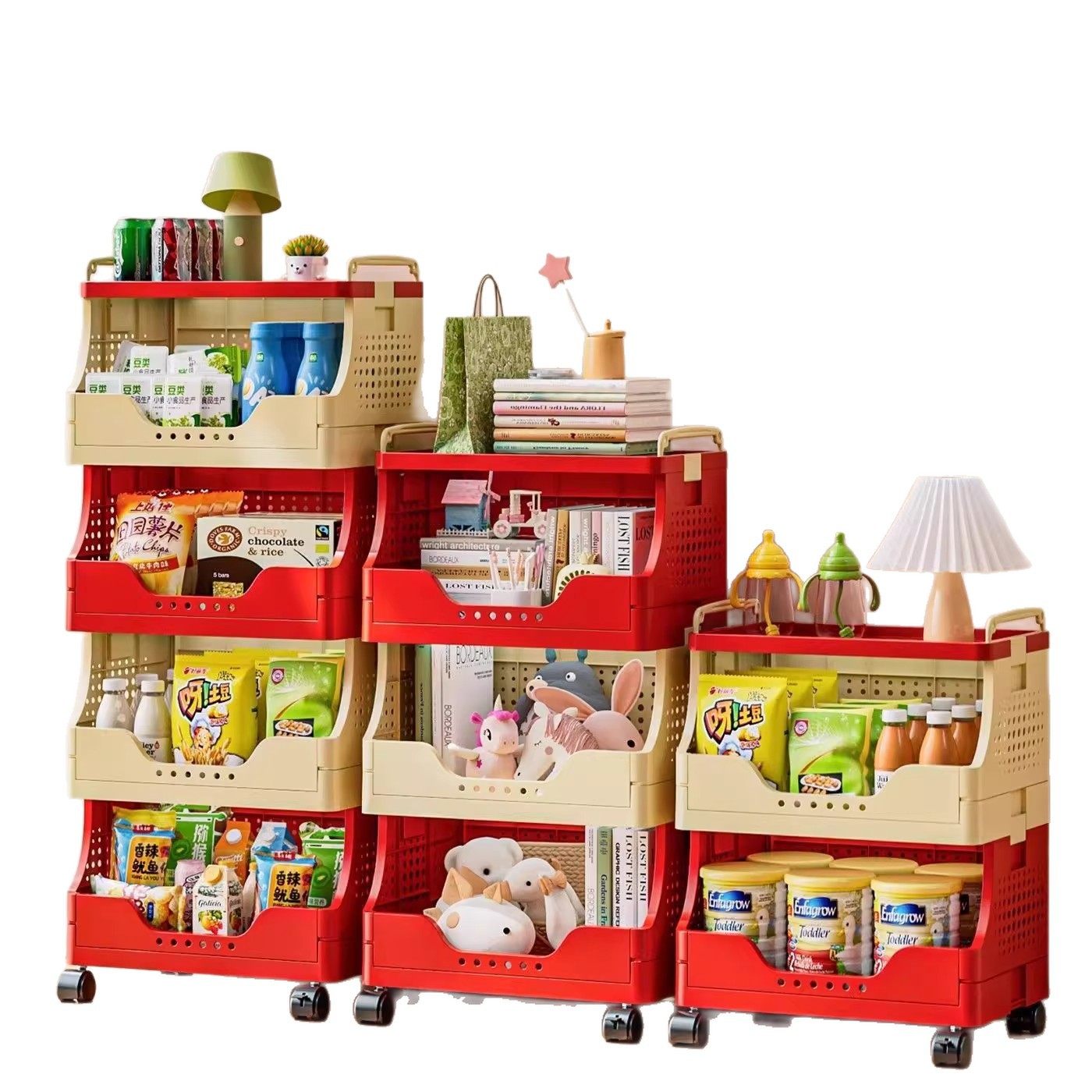 客厅零食置物架卫生间带轮移动储物架可移动多功能厨房果蔬收纳架,淘宝优惠券,粉丝福利购,淘宝优惠卷