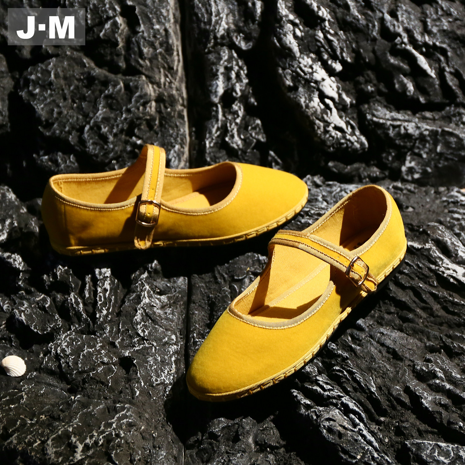 J·M绒面圆头玛丽珍鞋女2026春新款百搭软底舒适单鞋一字带平底鞋,淘宝优惠券,粉丝福利购,淘宝优惠卷