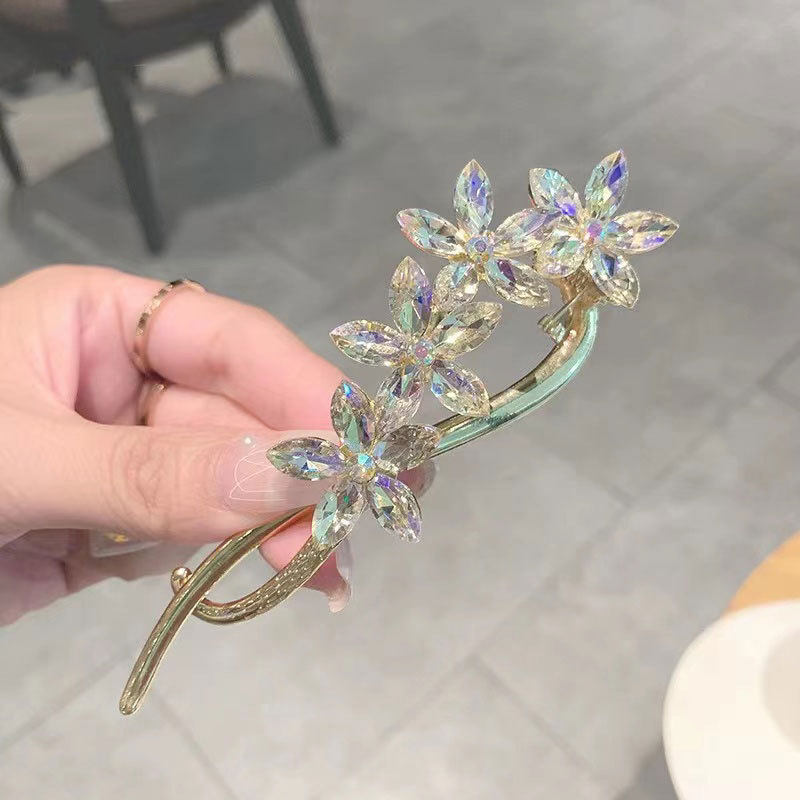 极速韩国时尚花朵水晶扭扭夹盘发器一H字夹发卡青蛙夹发扣小众网,淘宝优惠券,粉丝福利购,淘宝优惠卷