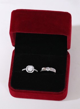 极速假对戒结婚仿真钻戒一对婚礼戒指求婚L道具仪式现场用订婚戒