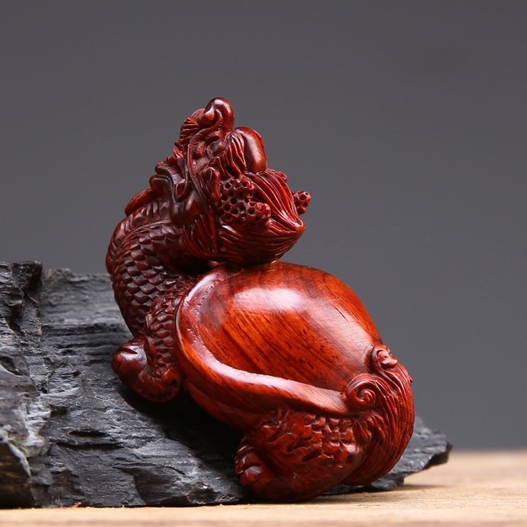 印度小叶紫檀木雕龙龟摆件玄关红木质手工雕刻文玩吉祥随身把玩件,淘宝优惠券,粉丝福利购,淘宝优惠卷