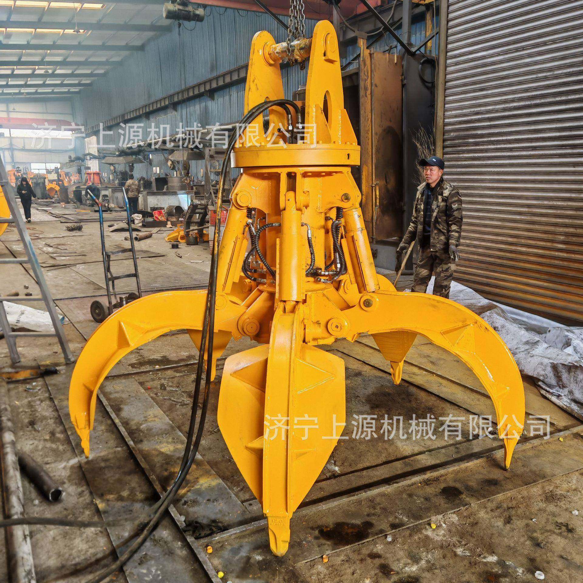 挖掘机改装行车属具建筑多瓣抓矿用废铁液压莲花抓挖机旋转梅花抓,淘宝优惠券,粉丝福利购,淘宝优惠卷