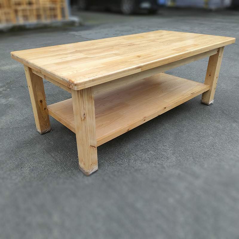 成都现代简约实木茶几小户型家用柏木长方条几出租房客厅木质茶几 - 图0
