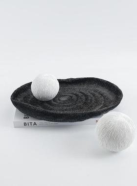 现代极简创意树脂珊瑚纹花瓶北欧家居样板房酒店客厅插花饰品摆件