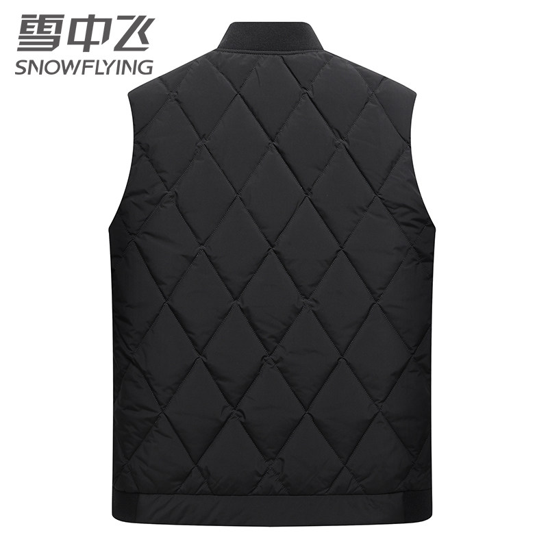 雪中飞羽绒马甲男2025冬季新款外穿中老年爸爸装坎肩保暖内胆背心,淘宝优惠券,粉丝福利购,淘宝优惠卷
