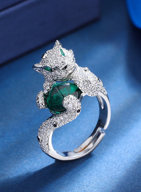 极速2023 New In Charms rend Personality Animal LSeopard Ring