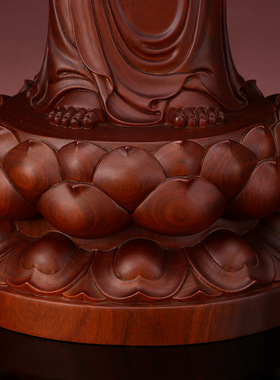 极速台湾实木绿檀木佛像西方三圣木雕阿弥L陀佛观音佛像家用供佛