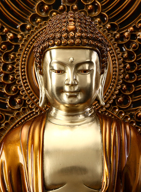 极速仿古释迦摩尼佛像纯铜家用供C奉娑婆三圣观音地藏王菩萨佛像