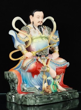 极速汉白玉玄天上帝真武玄t武大帝佛像居家工艺品北极真君客厅桌