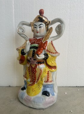 极速陶瓷五c彩韦陀关帝神像护法武财神菩萨家居保平安佛像摆件