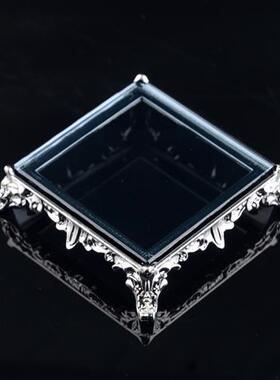新品金字塔e小摆件底座水晶金属轻奢底座珠宝展示盘矿标模型酒底
