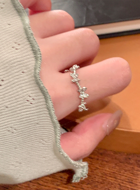 韩系简约蝴蝶戒指女小众