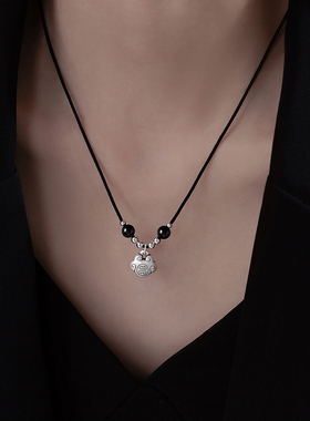 【巷南】999纯银平安锁骨