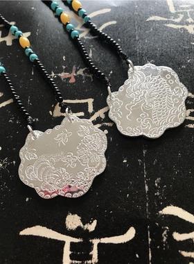 来图定制999纯银手工双面