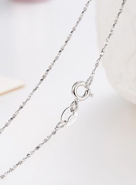 加长款925银链子无吊坠纯银项链女锁骨链单裸链毛衣链50 55 60cm