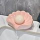 Light luxury shell soap box storage box ceramic soap box high-end ornament bathroom creative punch-free soap rack